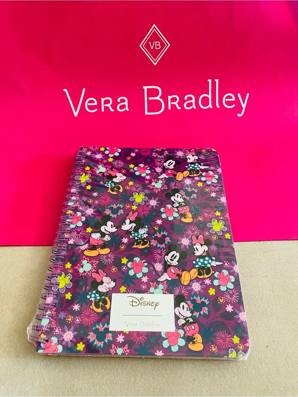 Vera Bradley Disney “ Mickey & Minnie’s Sweet Floral “Notebook NWT